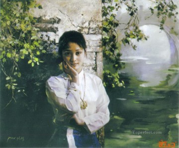 中国の女の子 Painting - zg053cD152 中国の画家チェン・イーフェイ